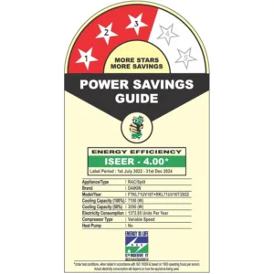 DAIKIN-SPLIT-AC-FTKL-SERIES-STAR-STICKER